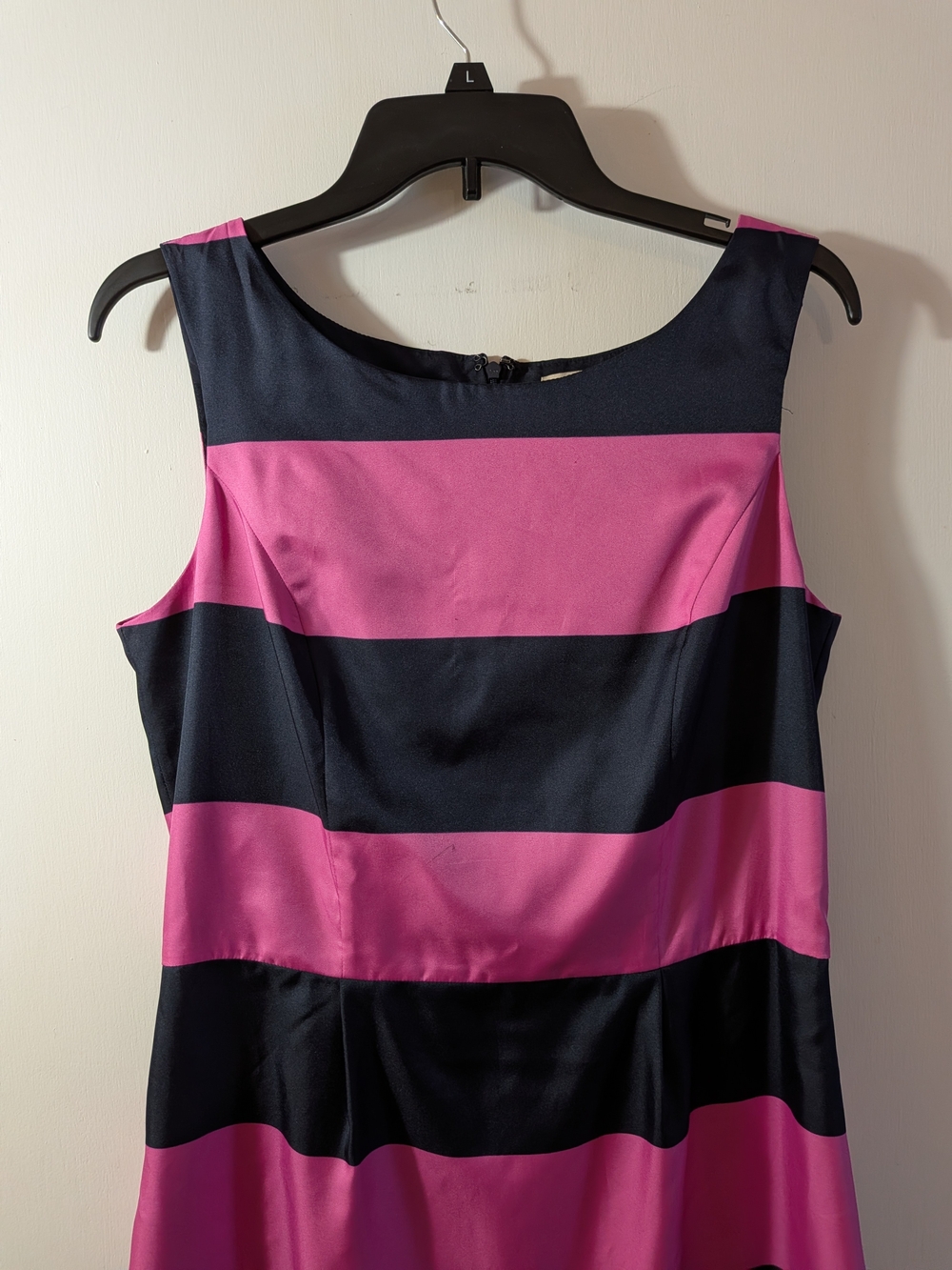Sleeveless Pink and Navy Striped Women’s Dress